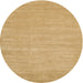 Sideview of Contemporary Yellow Solid Rug, con112