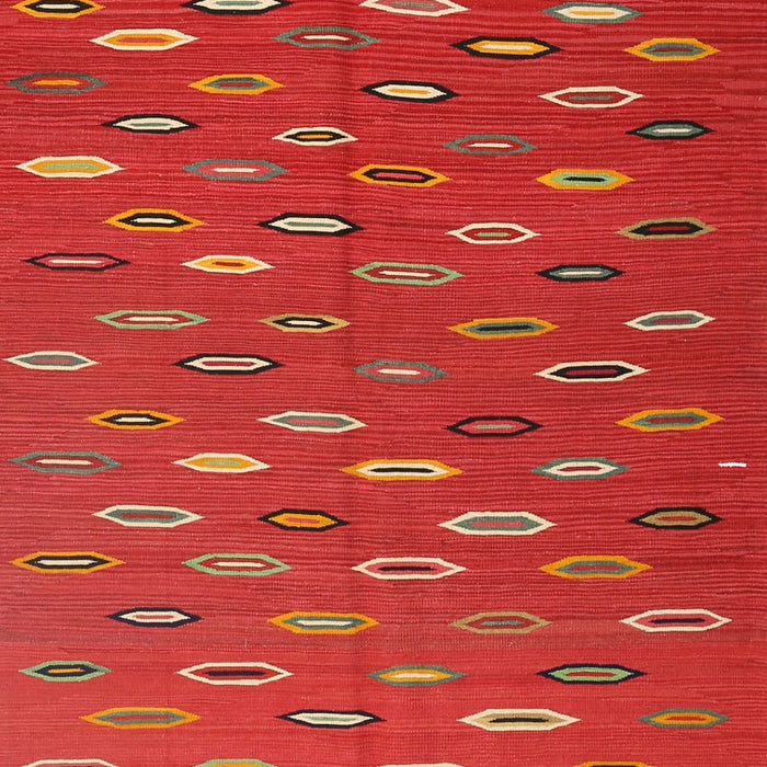 Machine Washable Contemporary Red Rug, wshcon1134