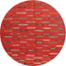 Sideview of Contemporary Red Modern Rug, con1134