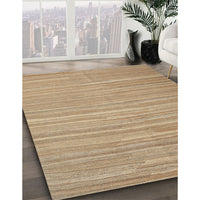 Contemporary Bronze Brown Modern Rug, con1136