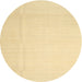 Sideview of Contemporary Brown Gold Solid Rug, con1140