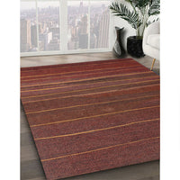 Contemporary Saffron Red Modern Rug, con1143