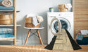 Machine Washable Contemporary Midnight Gray Rug in a Washing Machine, wshcon1145