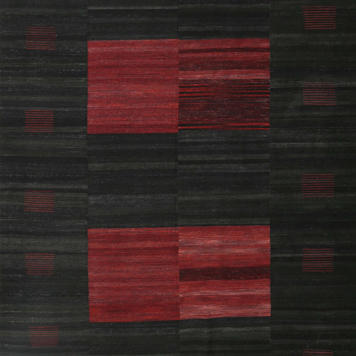 Machine Washable Contemporary Charcoal Black Rug, wshcon1146