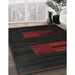 Contemporary Charcoal Black Modern Rug in Family Room, con1146