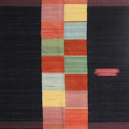 Square Contemporary Brown Modern Rug, con1147