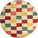 Square Machine Washable Contemporary Mustard Yellow Rug, wshcon1148