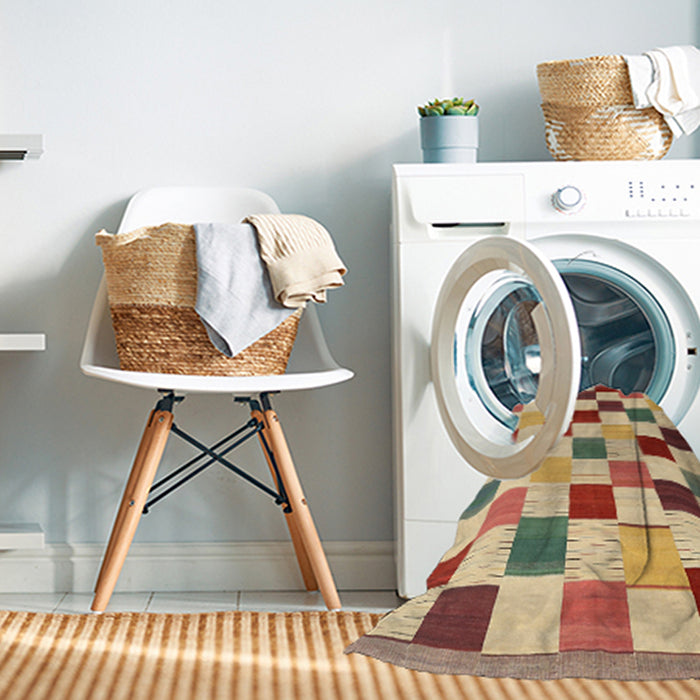 Machine Washable Contemporary Mustard Yellow Rug in a Washing Machine, wshcon1148