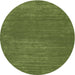 Sideview of Contemporary Seaweed Green Modern Rug, con114