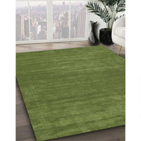 Contemporary Seaweed Green Modern Rug, con114