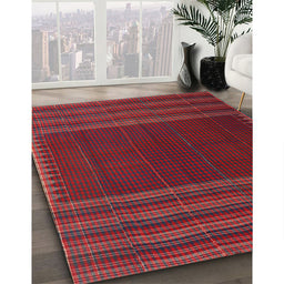 Contemporary Red Oriental Rug in Family Room, con1150