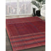 Contemporary Red Oriental Rug in Family Room, con1150