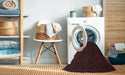 Machine Washable Contemporary Bakers Brown Rug in a Washing Machine, wshcon1151