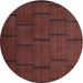 Sideview of Contemporary Brown Red Modern Rug, con1154