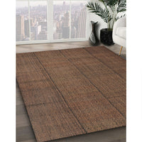 Contemporary Dark Gold Brown Modern Rug, con1155