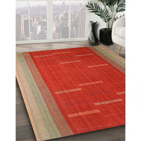 Contemporary Red Modern Rug, con1156