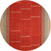 Square Machine Washable Contemporary Red Rug, wshcon1156