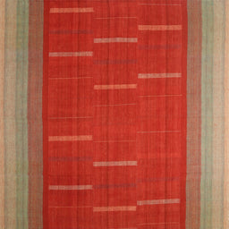 Sideview of Machine Washable Contemporary Red Rug, wshcon1156