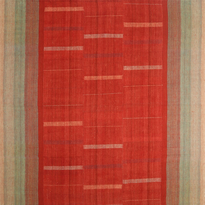 Sideview of Machine Washable Contemporary Red Rug, wshcon1156