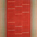 Sideview of Machine Washable Contemporary Red Rug, wshcon1156