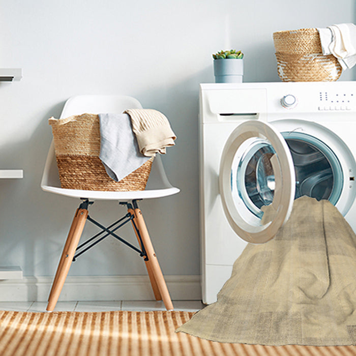 Machine Washable Contemporary Brown Gold Rug in a Washing Machine, wshcon1159