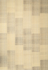 Machine Washable Contemporary Brown Gold Rug, wshcon1159