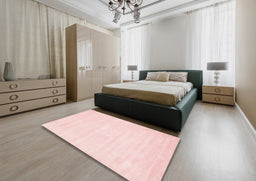 Contemporary Light Red Pink Modern Rug in a Bedroom, con115