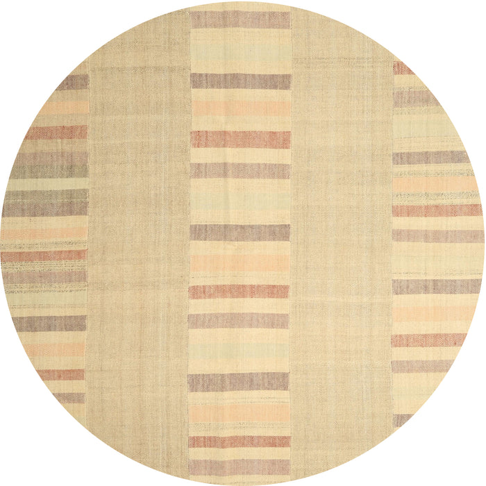 Sideview of Contemporary Brown Gold Solid Rug, con1160