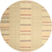 Sideview of Contemporary Brown Gold Solid Rug, con1160