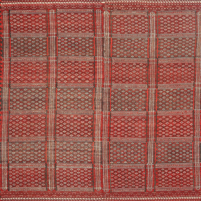 Square Contemporary Copper Red Pink Oriental Rug, con1161