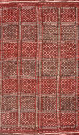 Contemporary Copper Red Pink Oriental Rug, con1161