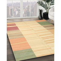 Contemporary Sand Brown Modern Rug, con1165