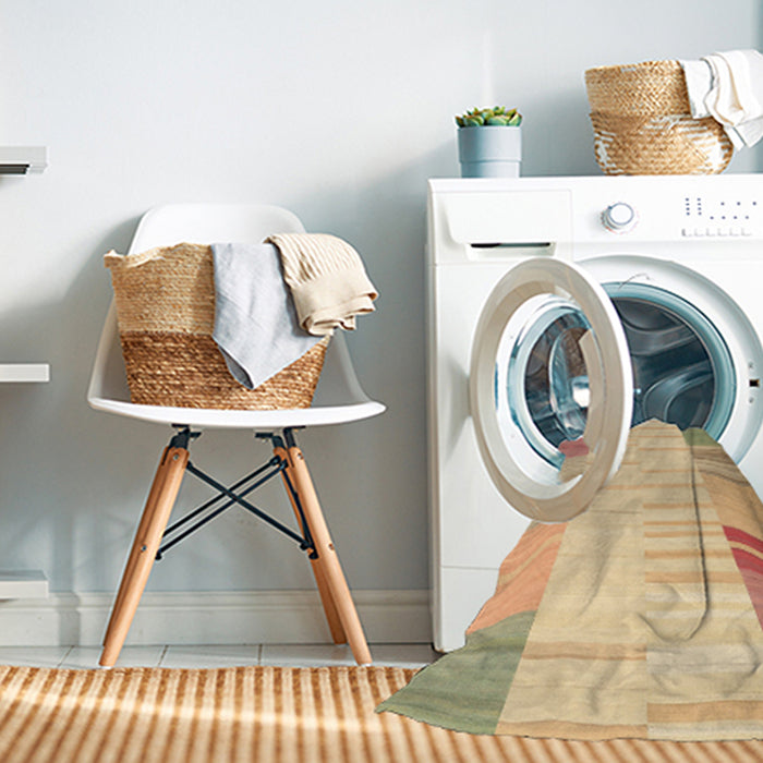 Machine Washable Contemporary Sand Brown Rug in a Washing Machine, wshcon1165