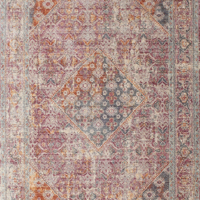 Machine Washable Contemporary Orange Salmon Pink Rug, wshcon1169