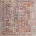 Square Contemporary Orange Salmon Pink Modern Rug, con1169