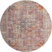 Sideview of Contemporary Orange Salmon Pink Modern Rug, con1169