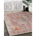 Machine Washable Contemporary Orange Salmon Pink Rug in a Family Room, wshcon1169
