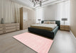Machine Washable Contemporary Light Red Pink Rug in a Bedroom, wshcon116