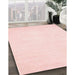 Machine Washable Contemporary Light Red Pink Rug in a Family Room, wshcon116