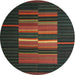 Sideview of Contemporary Army Green Modern Rug, con1170