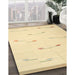 Machine Washable Contemporary Sun Yellow Rug in a Family Room, wshcon1171