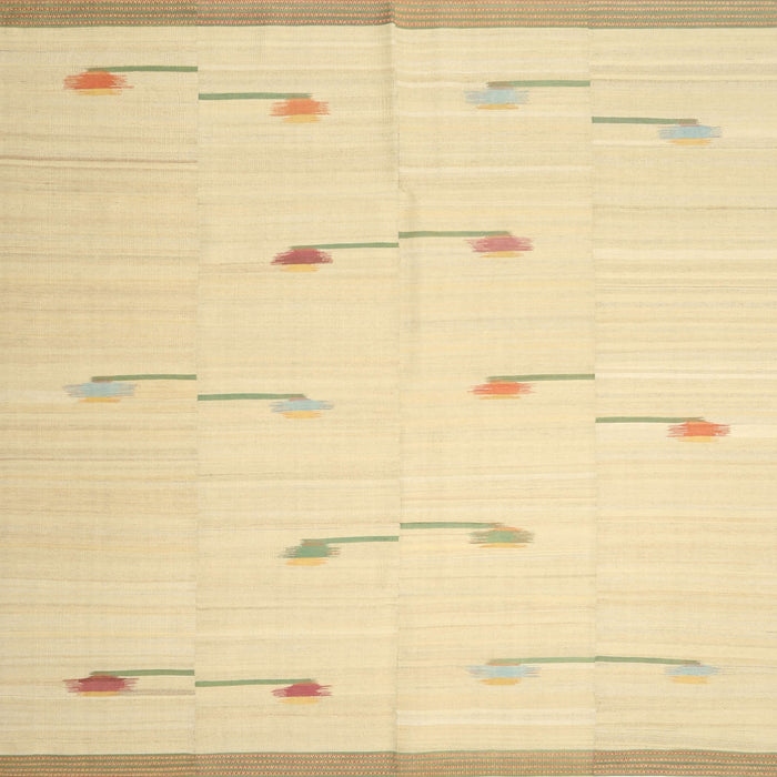 Sideview of Machine Washable Contemporary Sun Yellow Rug, wshcon1171