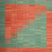 Sideview of Machine Washable Contemporary Green Rug, wshcon1172