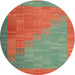 Sideview of Contemporary Green Modern Rug, con1172