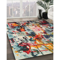 Contemporary Reddish Brown Modern Rug, con1173