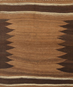 Contemporary Red Brown Modern Rug, con1174
