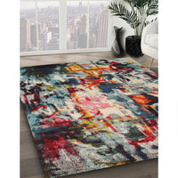 Contemporary Reddish Brown Modern Rug, con1176