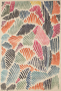 Contemporary Deep Peach Orange Modern Rug, con1177