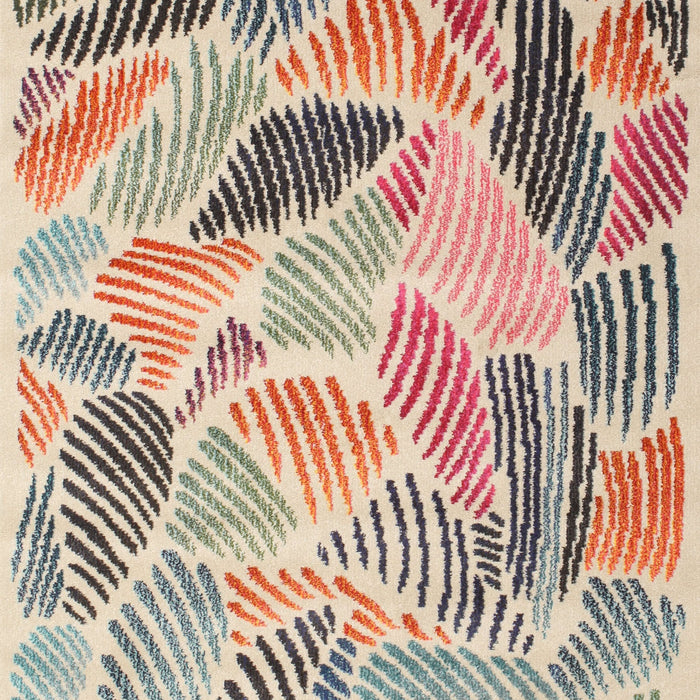 Machine Washable Contemporary Deep Peach Orange Rug, wshcon1177