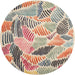 Sideview of Contemporary Deep Peach Orange Modern Rug, con1177